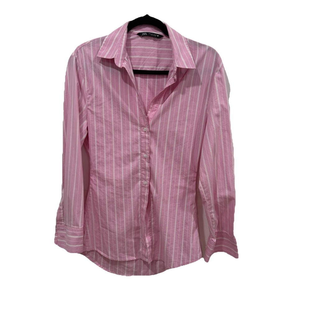 Zara Pink Striped Blouse